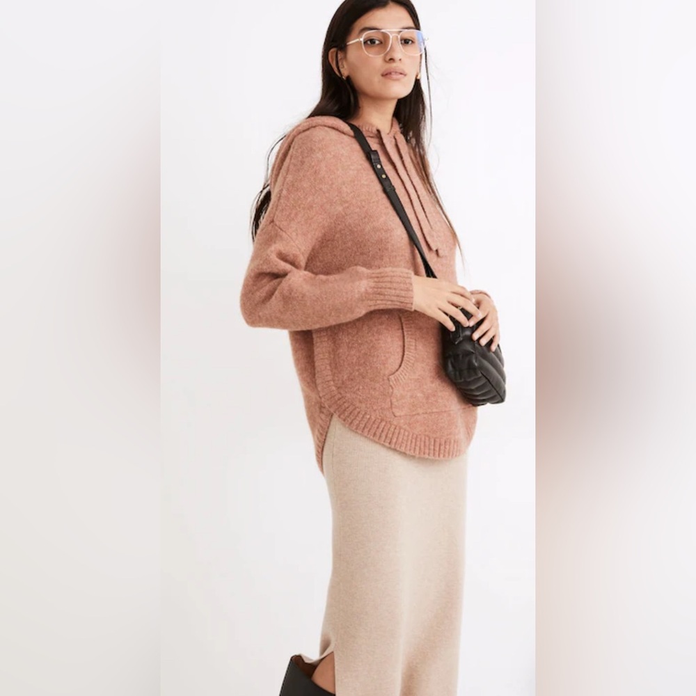 NWT Madewell Wilmington Hoodie Sweater in Heather Taffy , Sz M
